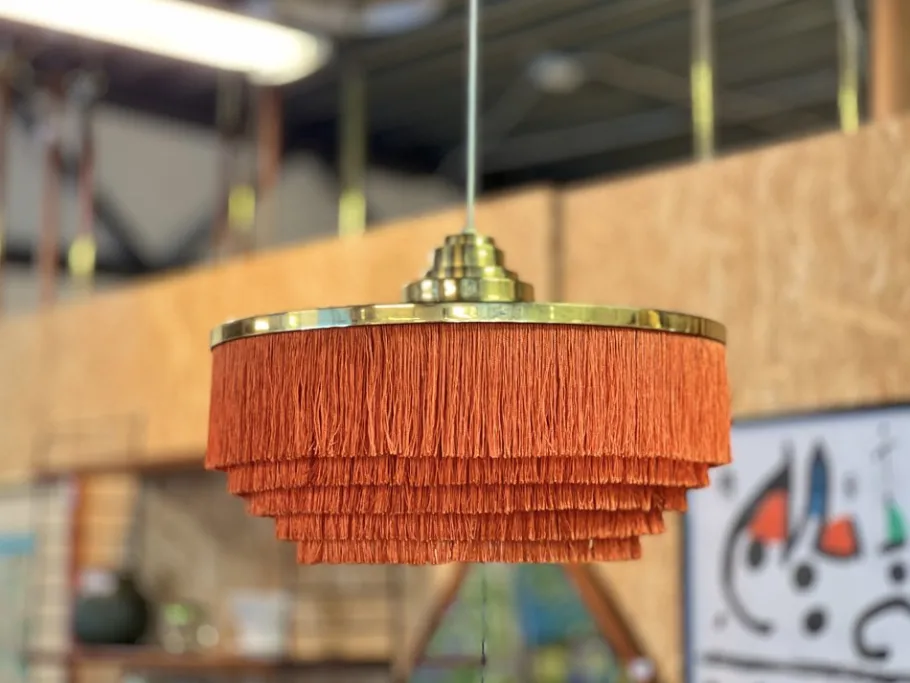 Hot Pamono Large Mid-Century Modern Swedish Fringe Pendant Lamp in Brass by Hans-Agne Jakobsson for Hans-Agne Jakobsson Ab Markaryd, 1960s