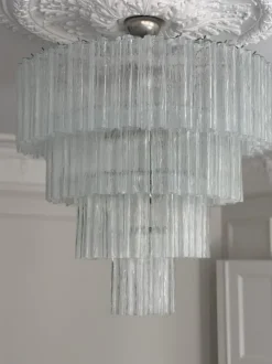 Sale Pamono Large Mid-Century Murano Tubular Chandelier