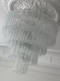Sale Pamono Large Mid-Century Murano Tubular Chandelier