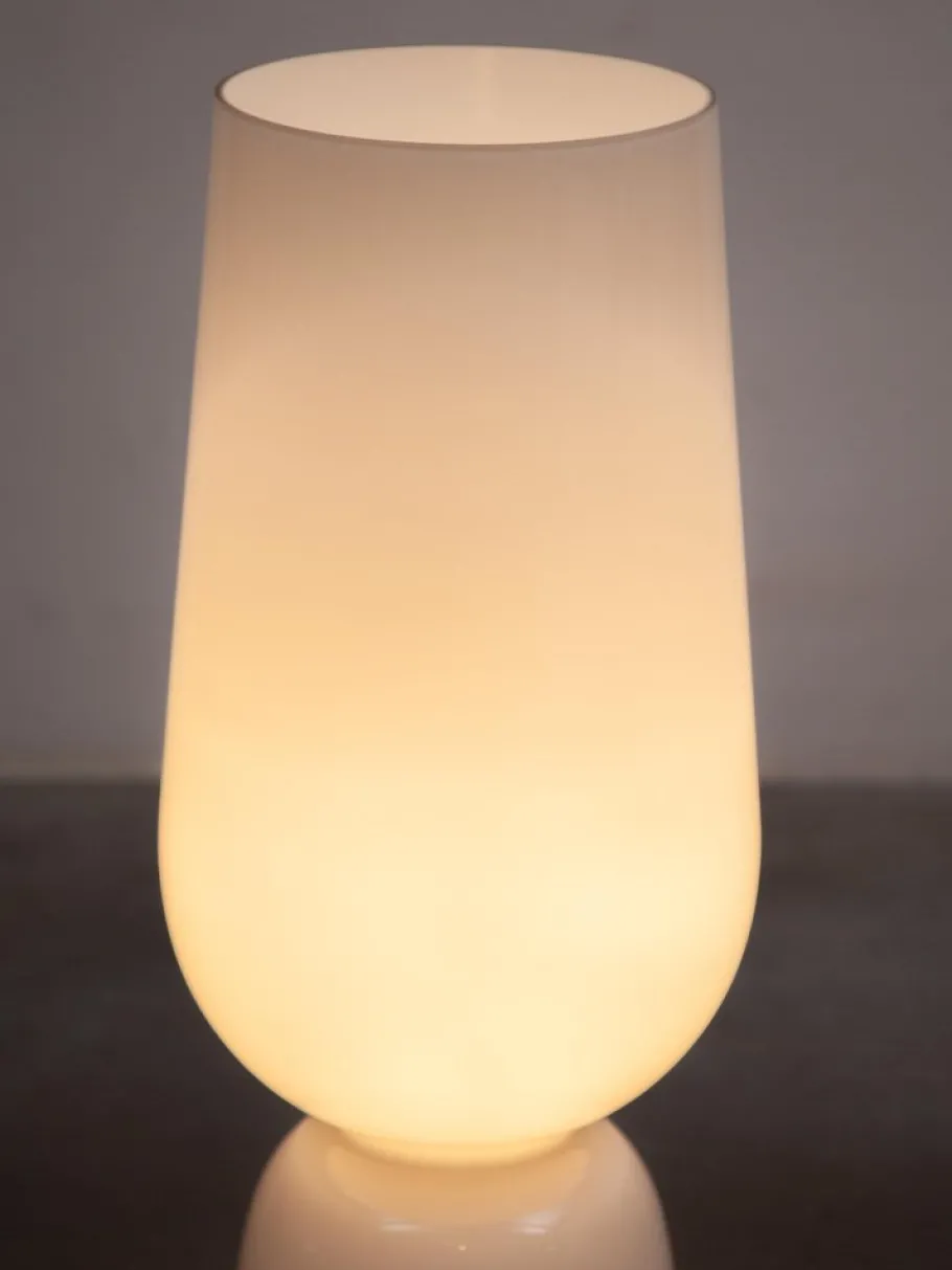 New Pamono Large Mid-Century Opal Art Glass Floor Lamp attributed to Peill & Putzler, 1960s