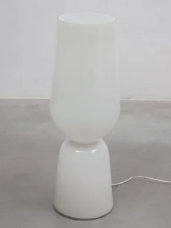 New Pamono Large Mid-Century Opal Art Glass Floor Lamp attributed to Peill & Putzler, 1960s