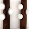Best Pamono Large Mid-Century Pine Tree Trunk and Glass Sphere Wall Sconces, 1970s, Set of 2