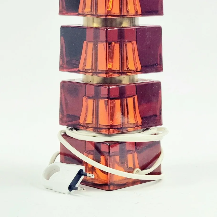 Sale Pamono Large Mid-Century Scandinavian Art Glass and Brass Table Lamp attributed to Carl Fagerlund for Orrefors, Sweden, 1960s