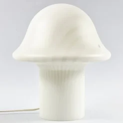 Pamono Large Mid-Century Space Age Glass Mushroom Table Lamp from Peill & Putzler, Germany, 1970s