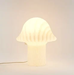 Pamono Large Mid-Century Space Age Glass Mushroom Table Lamp from Peill & Putzler, Germany, 1970s