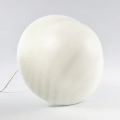 Pamono Large Mid-Century Space Age Glass Mushroom Table Lamp from Peill & Putzler, Germany, 1970s