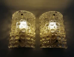 Best Pamono Large Mid-Century Wall Lamps by Carl Fagerlund for Orrefors, 1960s, Set of 2