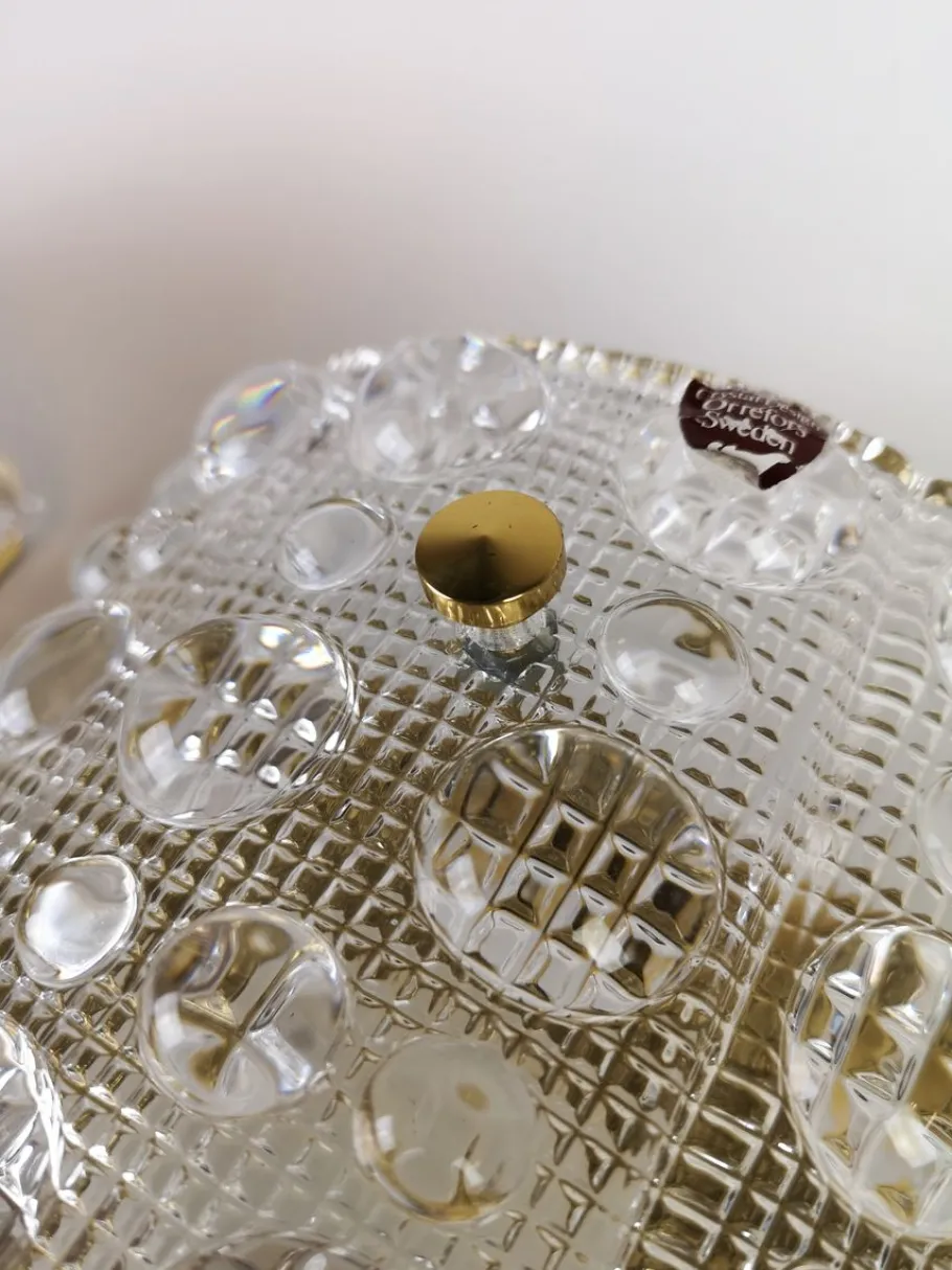 Best Pamono Large Mid-Century Wall Lamps by Carl Fagerlund for Orrefors, 1960s, Set of 2