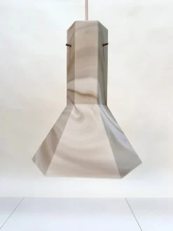 Best Pamono Large Model Arte Colore Carrara Hanging Lamp in Marbled Glass from Peill & Putzler, West Germany, 1970s