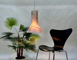 Best Pamono Large Model Arte Colore Carrara Hanging Lamp in Marbled Glass from Peill & Putzler, West Germany, 1970s