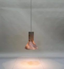 Best Pamono Large Model Arte Colore Carrara Hanging Lamp in Marbled Glass from Peill & Putzler, West Germany, 1970s