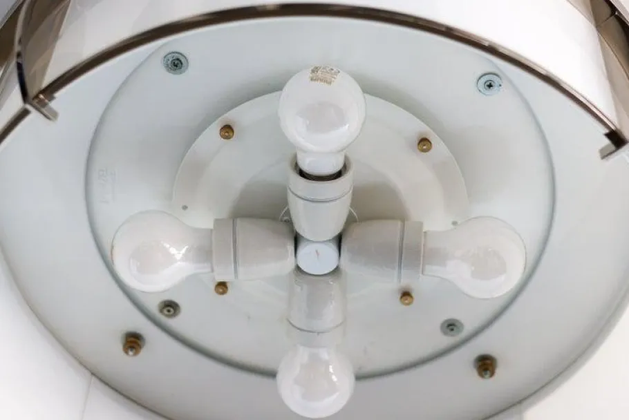 Clearance Pamono Large Model N°353 Bis Ceiling Lamp from Jean Perzel