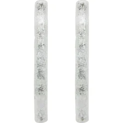 Hot Pamono Large Modernist Murano Ice Glass Sconces Wall Fixtures from Hille, Germany, 1960s, Set of 2