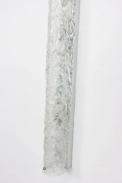 Hot Pamono Large Modernist Murano Ice Glass Sconces Wall Fixtures from Hille, Germany, 1960s, Set of 2