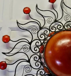 Best Pamono Large Moroccan Wrought Iron Sun Lamp Shade, 1960s