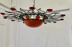 Best Pamono Large Moroccan Wrought Iron Sun Lamp Shade, 1960s