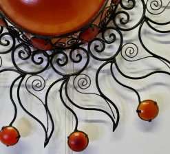 Best Pamono Large Moroccan Wrought Iron Sun Lamp Shade, 1960s