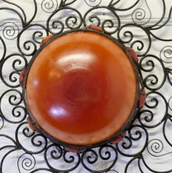 Best Pamono Large Moroccan Wrought Iron Sun Lamp Shade, 1960s