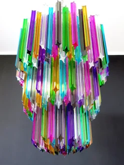 Sale Pamono Large Multi Colored Murano Glass Chandelier, 1982