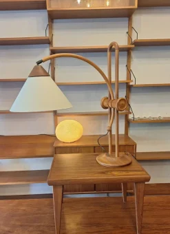 Best Pamono Large Multi-Adjustable Table Lamp in Teak from Domus, Denmark, 1970s