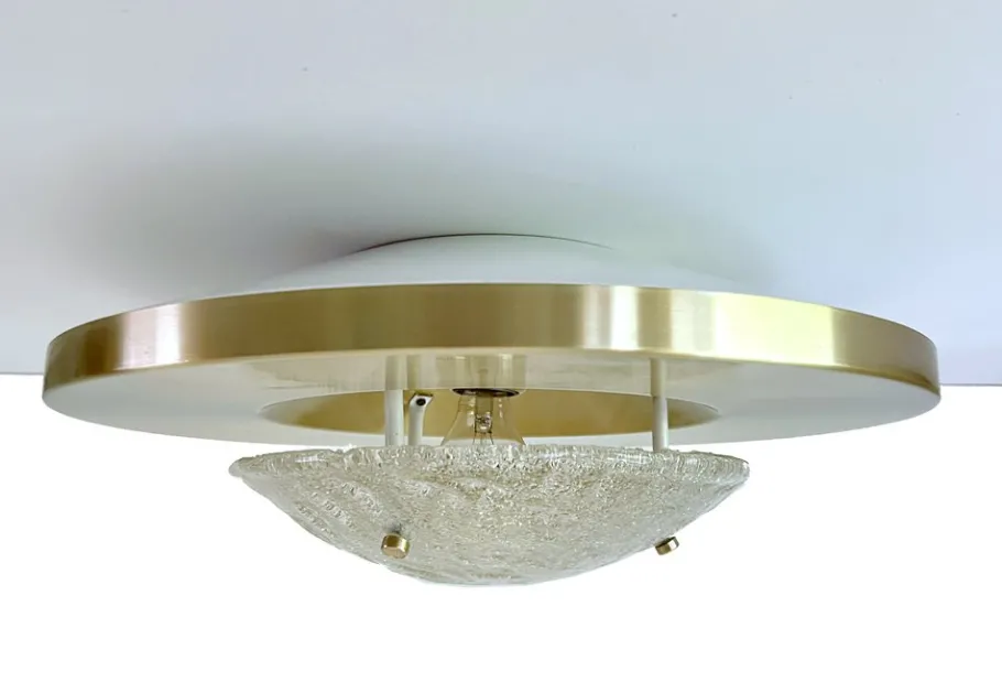 Discount Pamono Large Murano Glass Ceiling Light from Honsel, 1960s