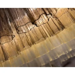 Sale Pamono Large Murano Glass Chandelier in Gold by Simoeng