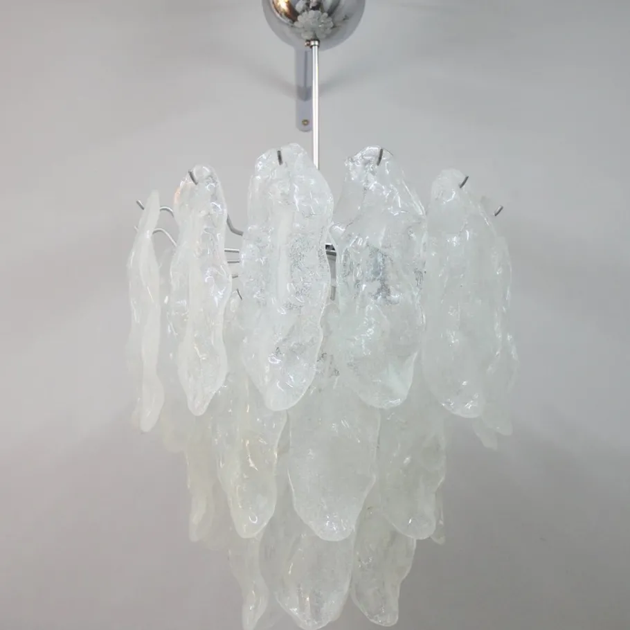 New Pamono Large Murano Glass Chandelier, 1960s