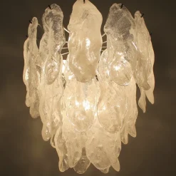 New Pamono Large Murano Glass Chandelier, 1960s