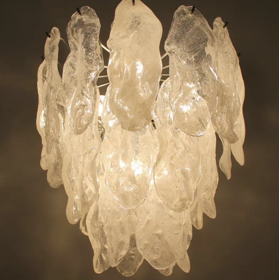 New Pamono Large Murano Glass Chandelier, 1960s