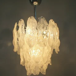 New Pamono Large Murano Glass Chandelier, 1960s