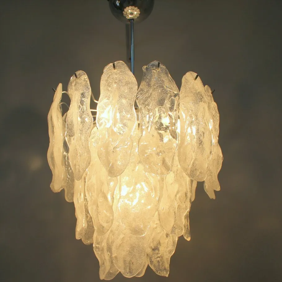 New Pamono Large Murano Glass Chandelier, 1960s