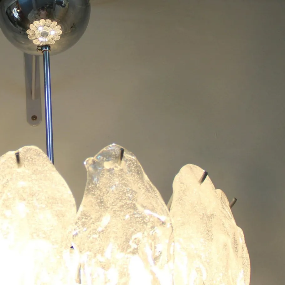 New Pamono Large Murano Glass Chandelier, 1960s