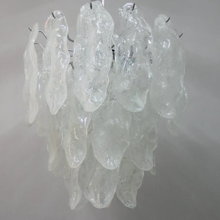 New Pamono Large Murano Glass Chandelier, 1960s