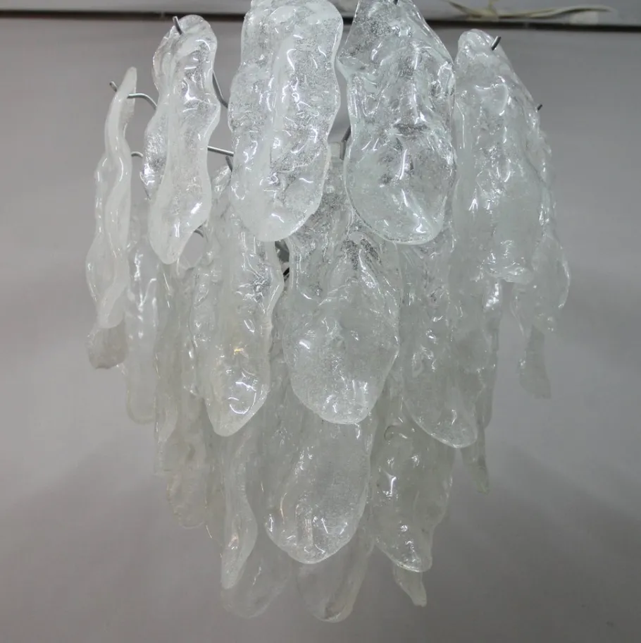 New Pamono Large Murano Glass Chandelier, 1960s