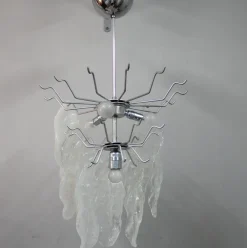 New Pamono Large Murano Glass Chandelier, 1960s
