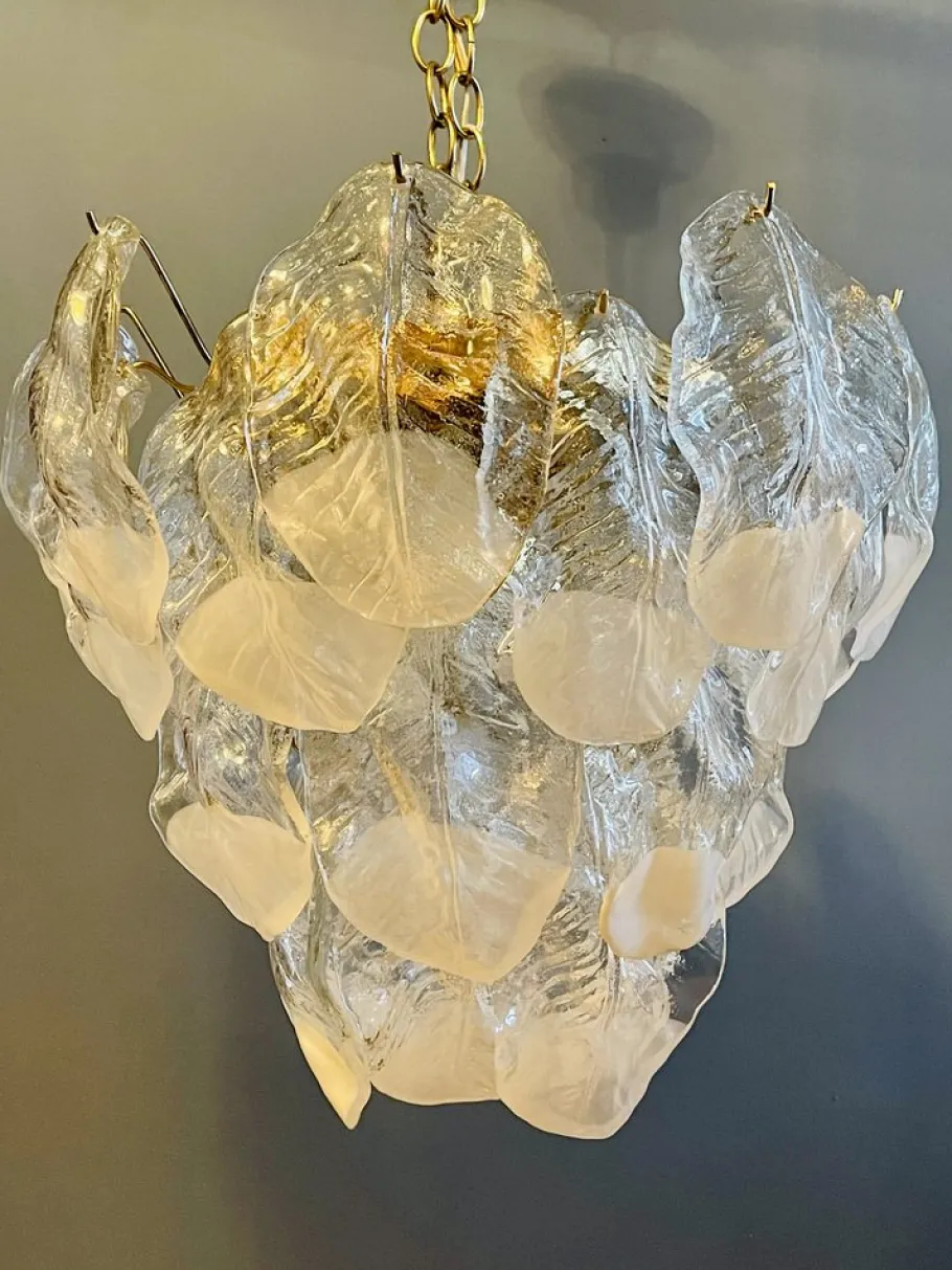 Discount Pamono Large Murano Glass Chandelier from Mazzega, 1974