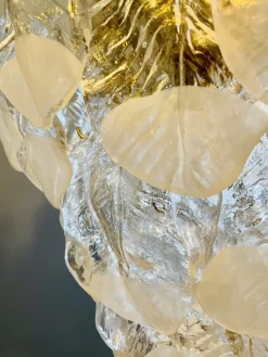 Discount Pamono Large Murano Glass Chandelier from Mazzega, 1974