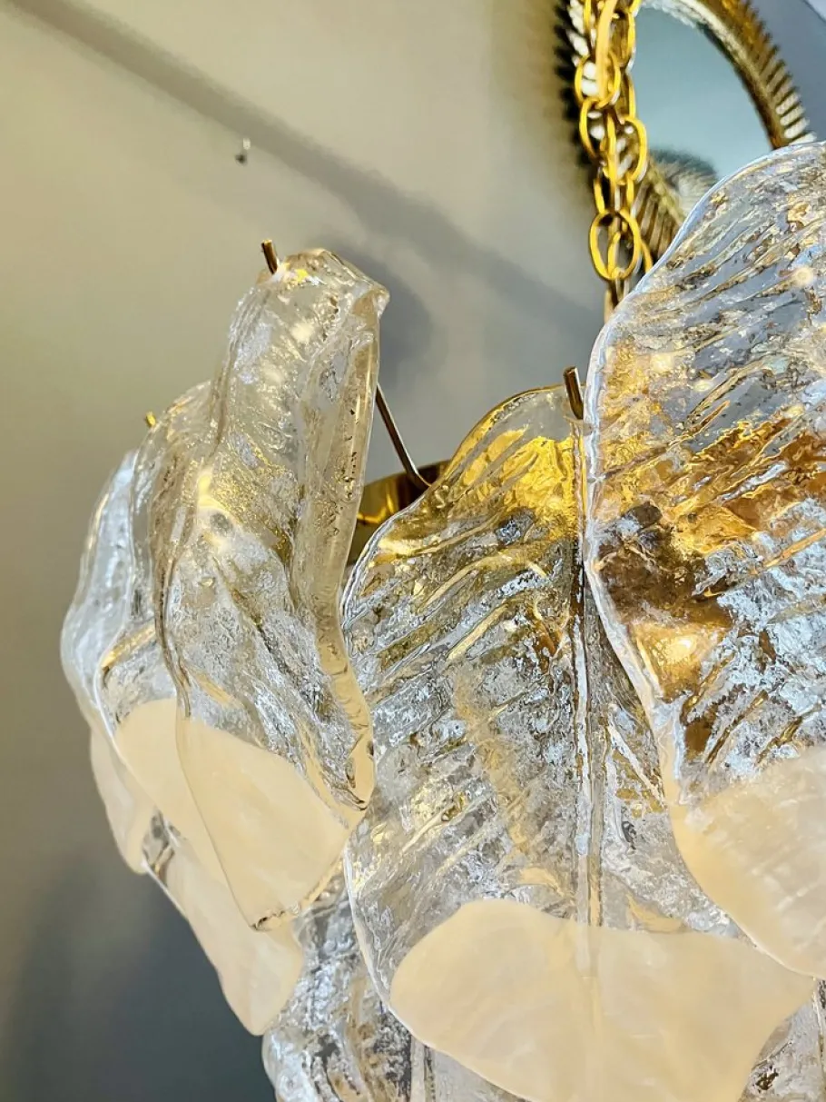 Discount Pamono Large Murano Glass Chandelier from Mazzega, 1974