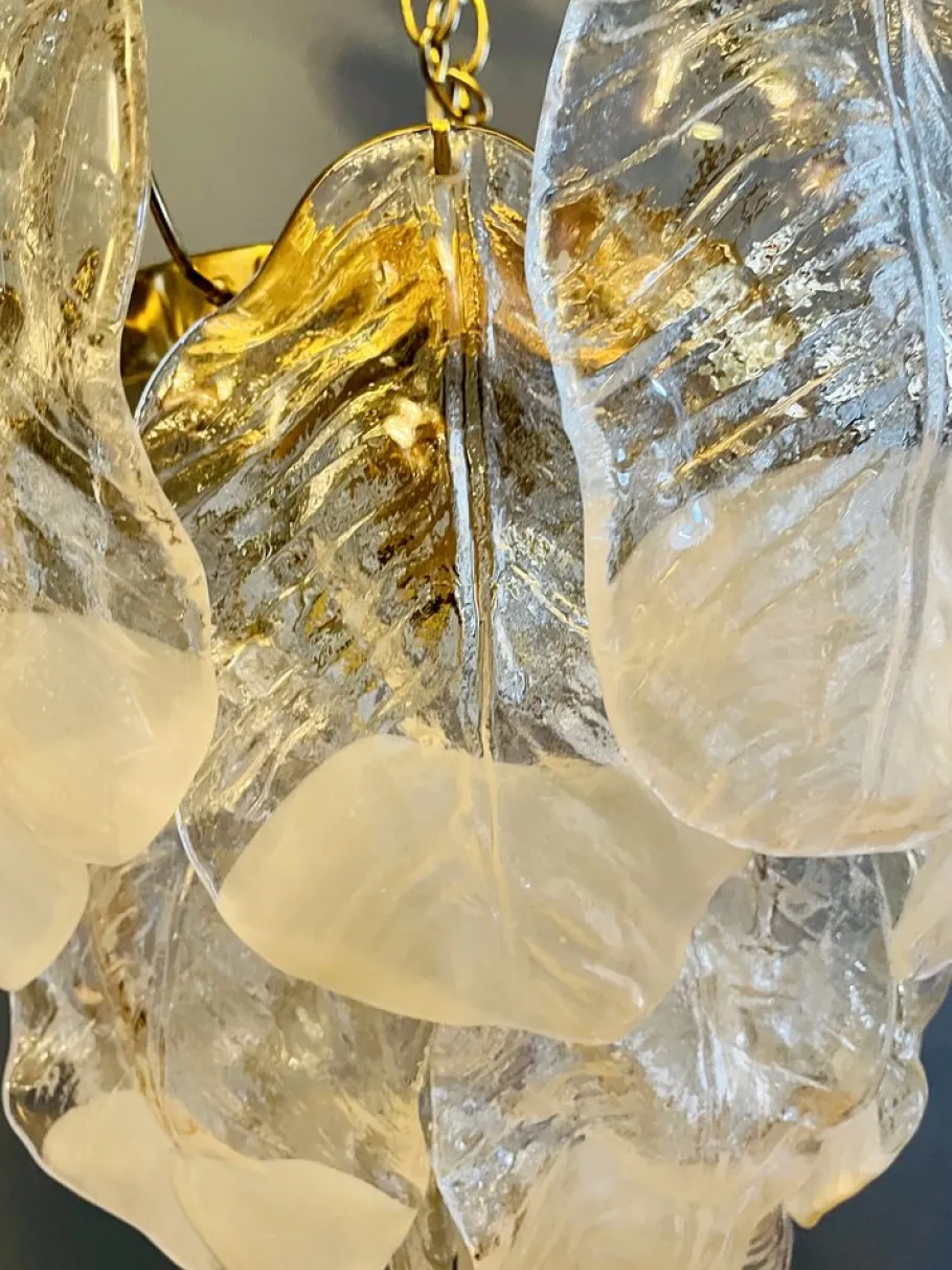 Discount Pamono Large Murano Glass Chandelier from Mazzega, 1974