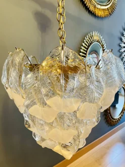 Discount Pamono Large Murano Glass Chandelier from Mazzega, 1974