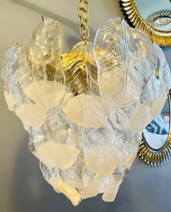 Discount Pamono Large Murano Glass Chandelier from Mazzega, 1974