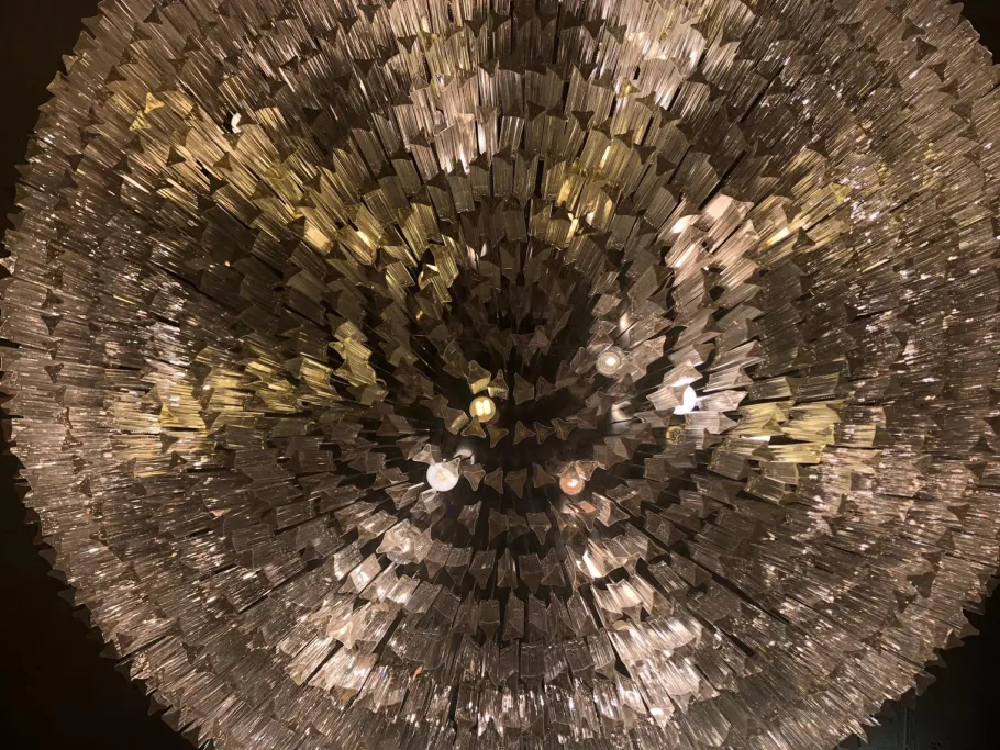 Best Pamono Large Murano Glass Chandelier, 1960s