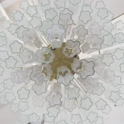 Hot Pamono Large Murano Glass Crystal Tronchi Suspension Chandelier, Italy, 1990s