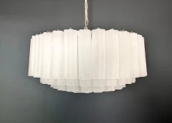 Best Pamono Large Murano Glass Pendant in Acid-Etched Glass Tubes, 1990s