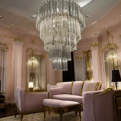 Best Pamono Large Murano Glass Prism Triedri Chandelier by Paolo Venini, 1970s