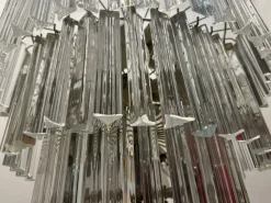 Best Pamono Large Murano Glass Prism Triedri Chandelier by Paolo Venini, 1970s