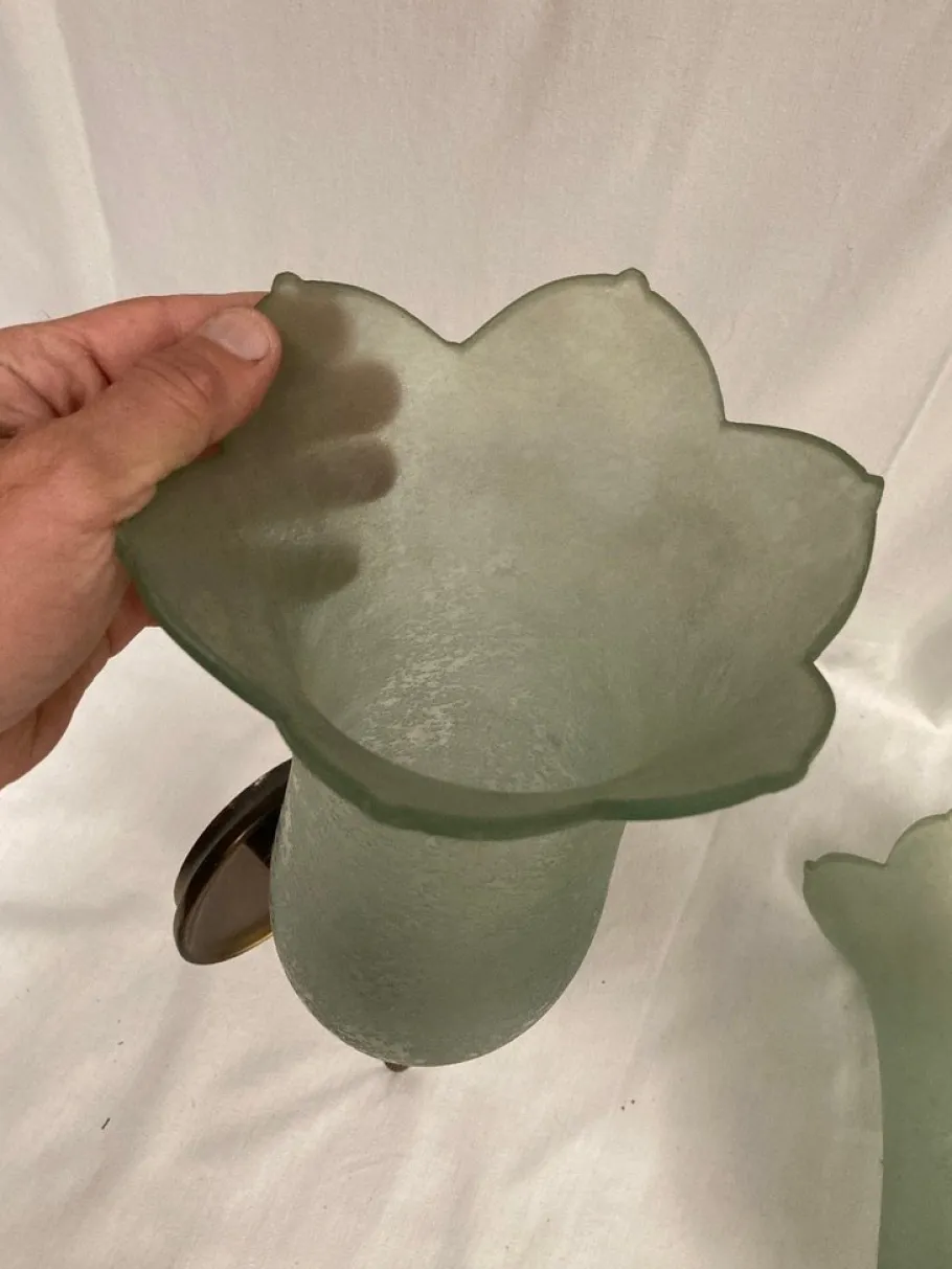 Online Pamono Large Murano Glass Sconces from Cenedese, 1950, Set of 2