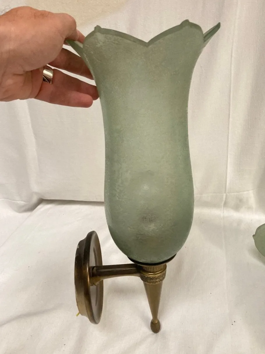 Online Pamono Large Murano Glass Sconces from Cenedese, 1950, Set of 2