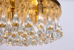 Best Pamono Large Murano Glass Tear Drop Chandelier attributed to C.Palme, Germany, 1970s