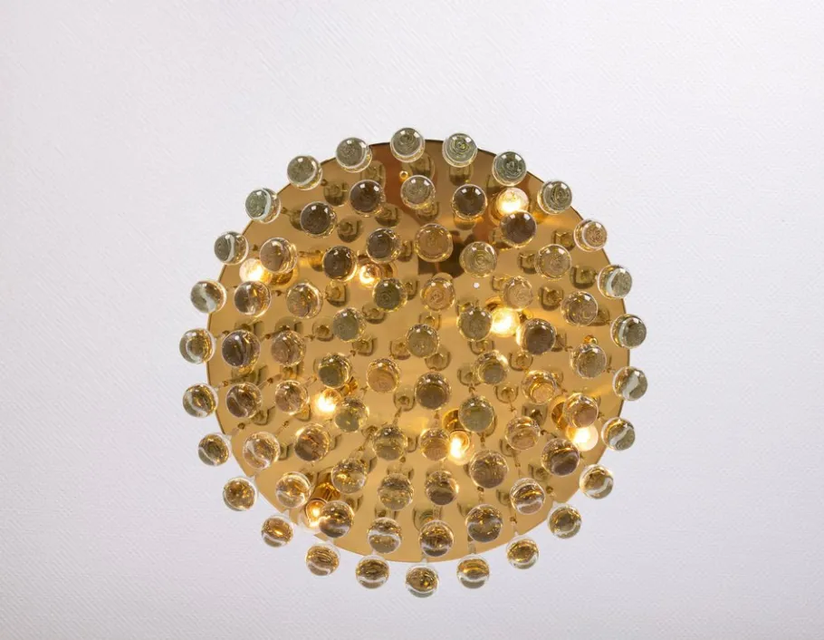 Best Pamono Large Murano Glass Tear Drop Chandelier attributed to C.Palme, Germany, 1970s